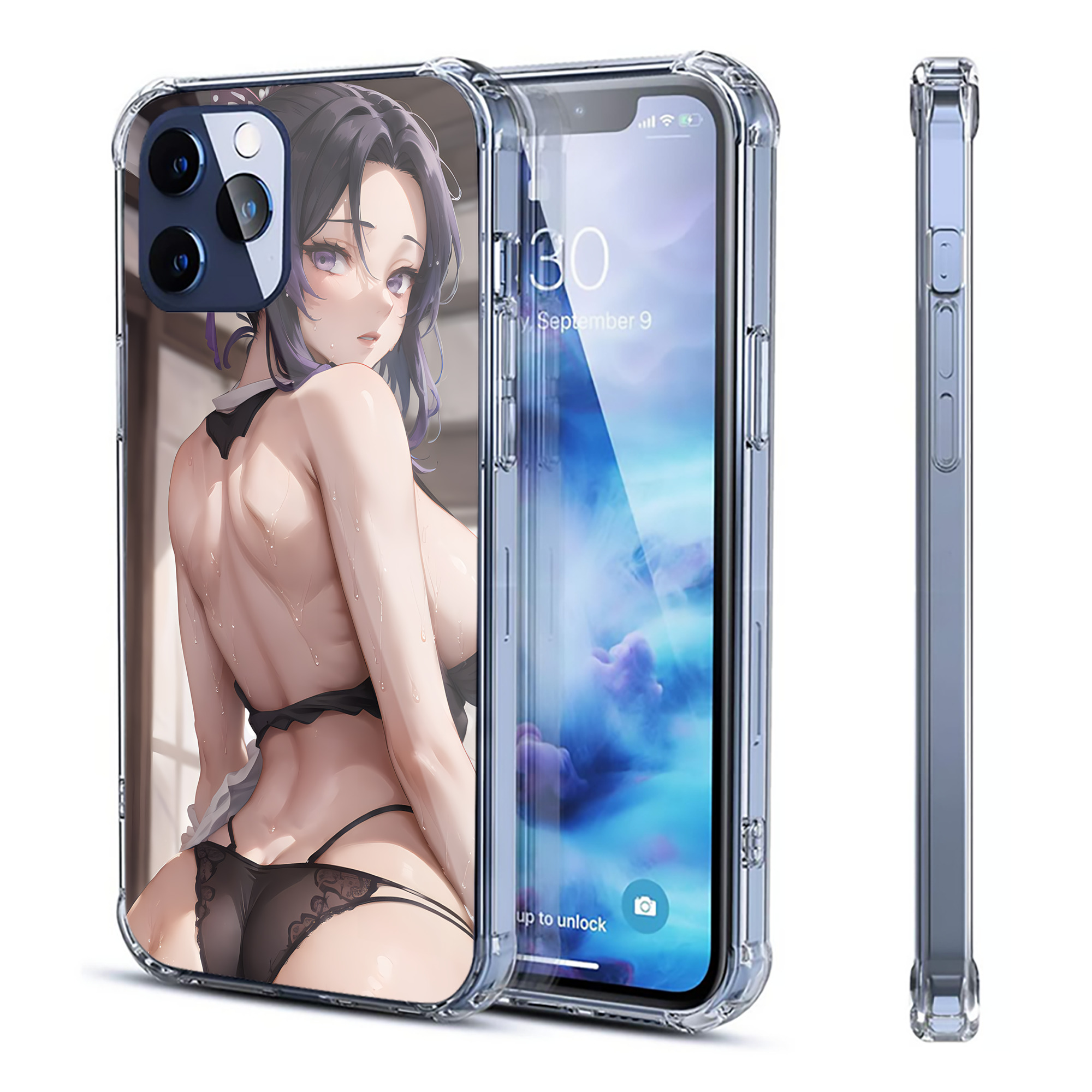 （画像用） 鬼滅の刃（きめつのやいば）蟲柱-胡蝶 しのぶ／こちょう しのぶ Kochou Shinobu 【iPhone 12シリーズ対応】透明スマホケース（クリアソフトケース）